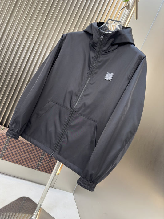 Louis Vuitton Black Hooded Zip Jacket