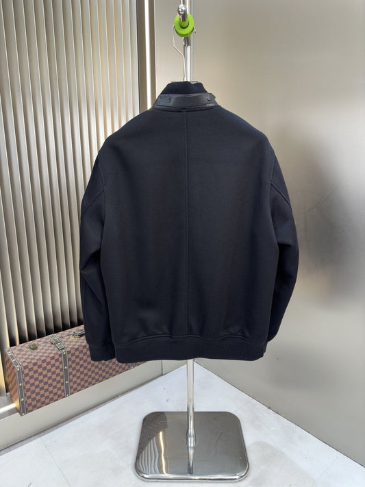 Prada Navy Zip-Front Jacket