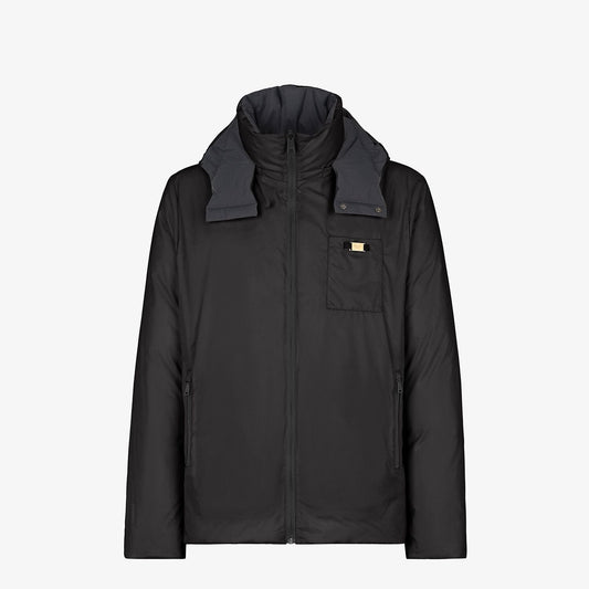 Fendi Black Hooded Utility Jacket
