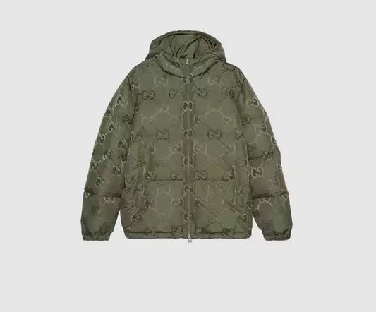 GUCCI Hooded Tonal Monogram Puffer Jacket