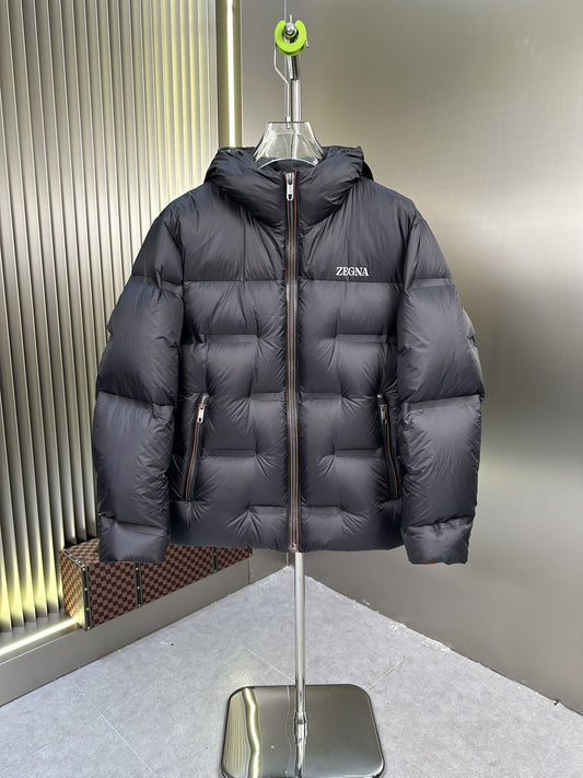 Zegna Hooded Quilted Puffer Coat