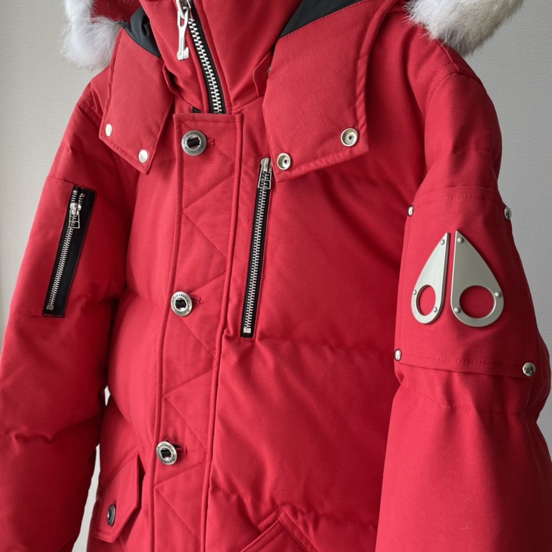 Moose Knuckles Fur-Trim Hooded Puffer Jacket