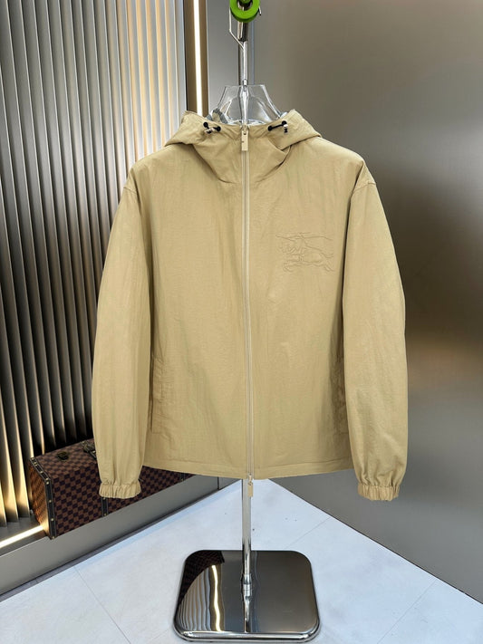 Burberry Reversible Beige Check Hooded Jacket