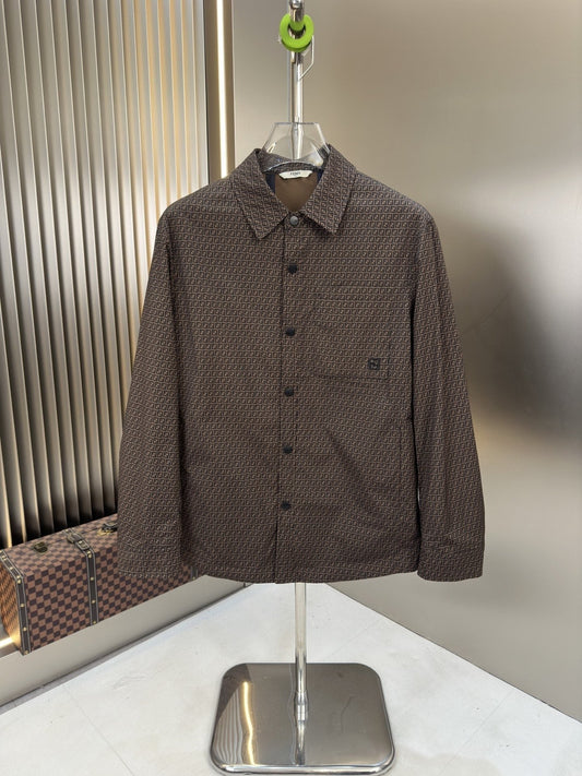 Fendi Geometric Pattern Shirt Jacket