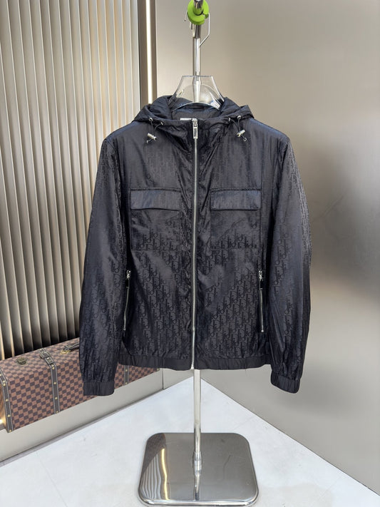 Dior Tonal Monogram Hooded Jacket