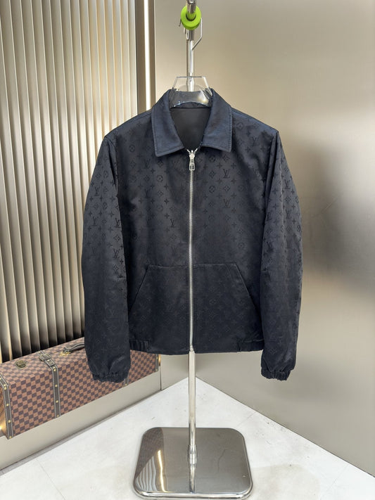 LV Tonal Monogram Zip-Front Jacket