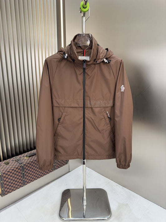 Moncler Hooded Zip-Front Jacket