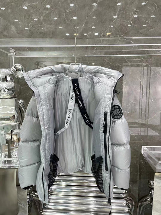 Canada Goose Hooded Glossy Puffer Jacket